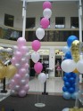 BALLOON SPIRALLING AROUND A TABLE MIRROR (click to enlarge)